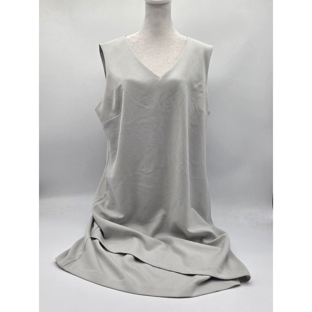 The Limited Women's Size 14 Ivory Sleeveless V-Neck Midi Dress 101-862